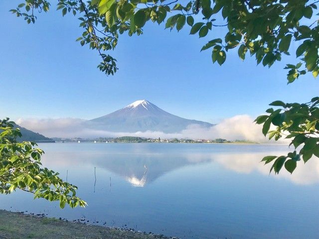 富士山の見える「河口湖」でのお仕事です♪